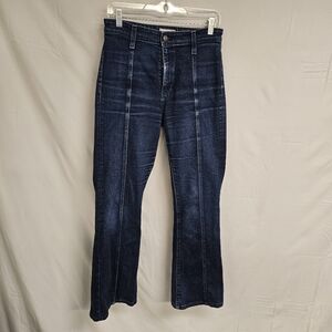 $275 EmRata X Adriano Goldschmied Anisten High Rise Sway Slit Bootcut Jean Sz 27